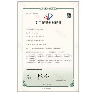 UED官网,阀门_专利证书